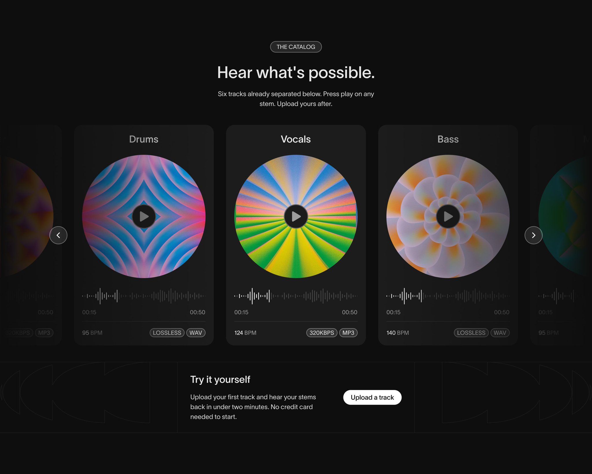 Audio Stem Section