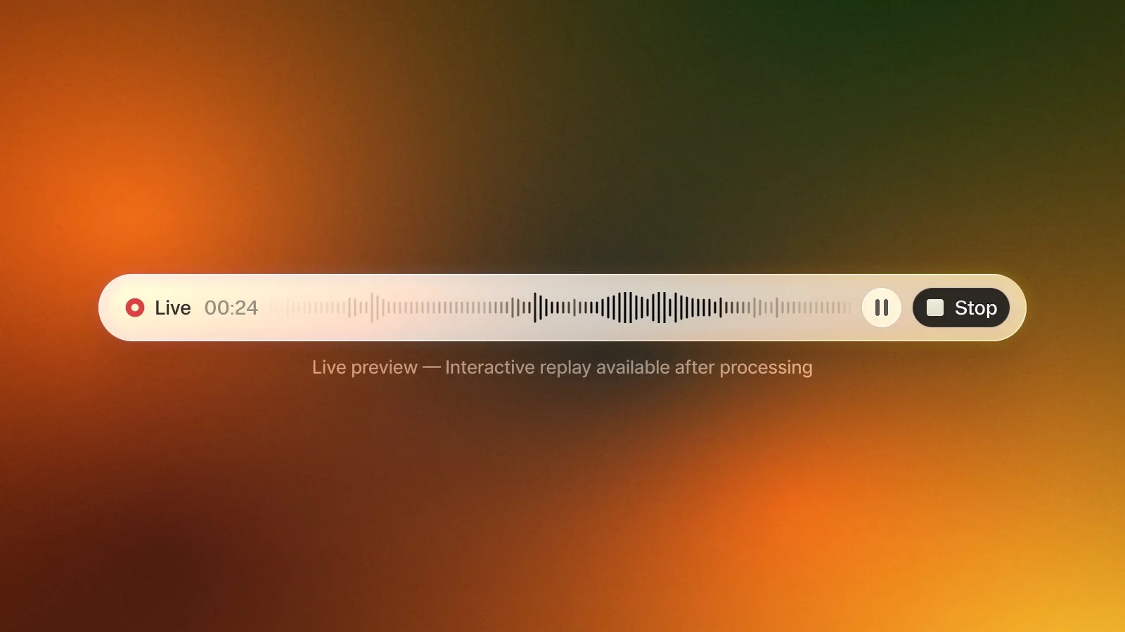 Live Audio Recorder UI